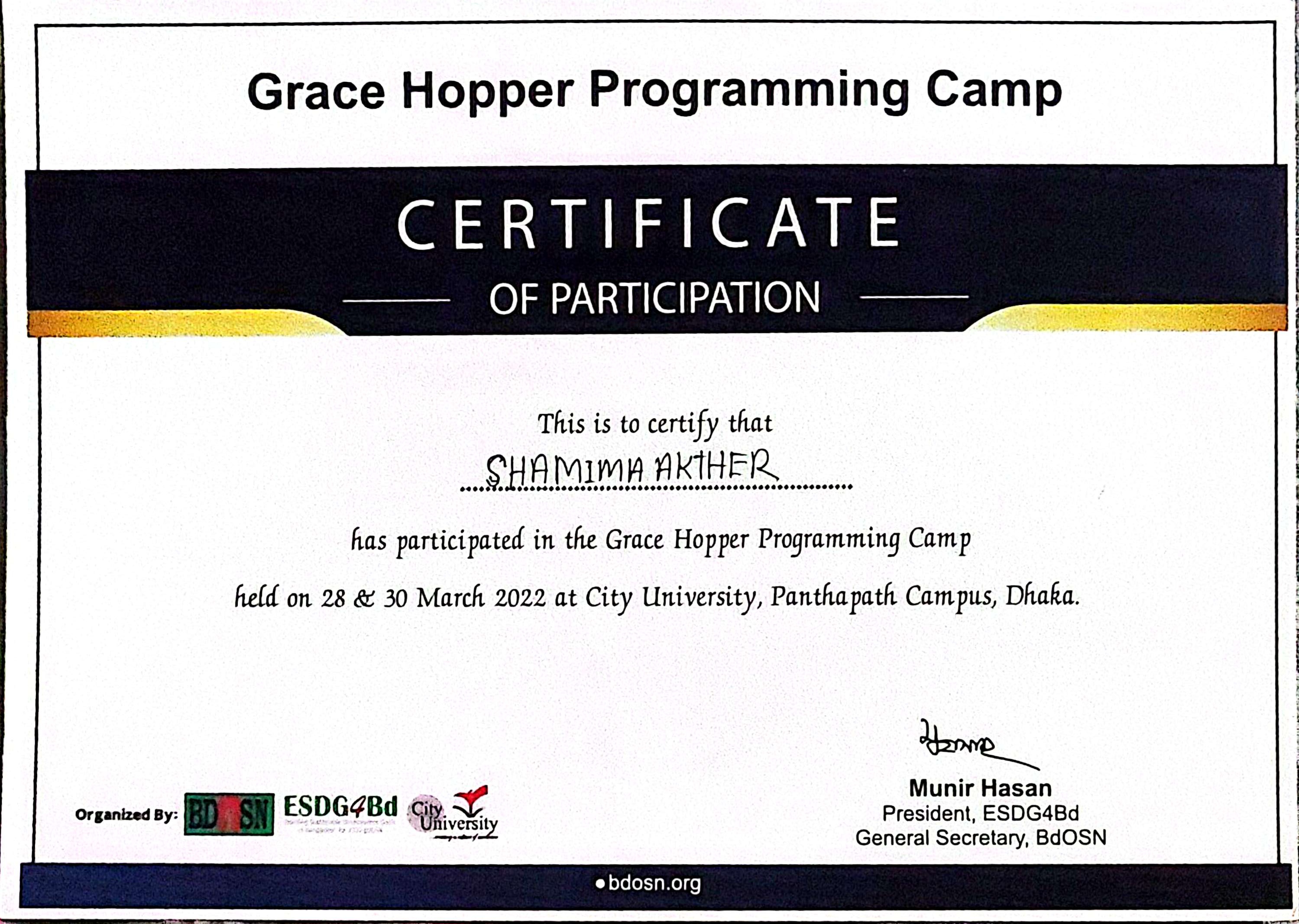 GraceHopper Girl's Programming Contest